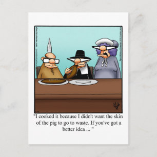 Funny Thanksgiving Humor Postcard "Spectickles"