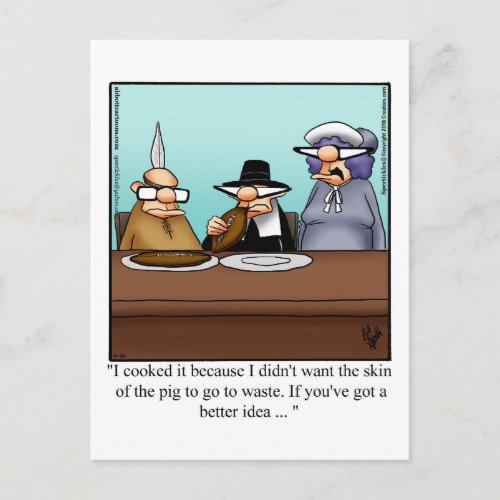 Funny Thanksgiving Humor Postcard Spectickles