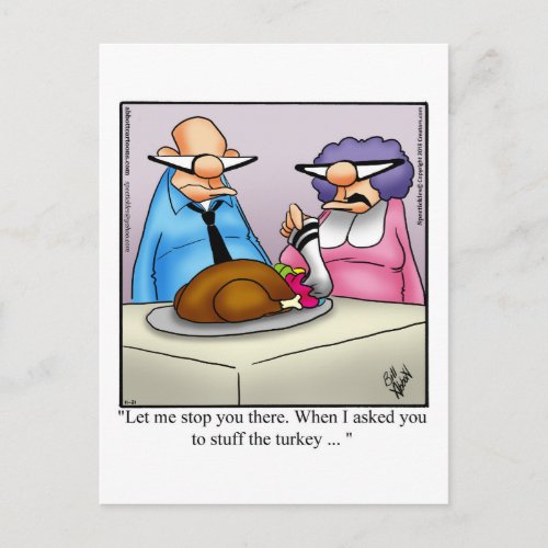Funny Thanksgiving Humor Postcard Spectickles