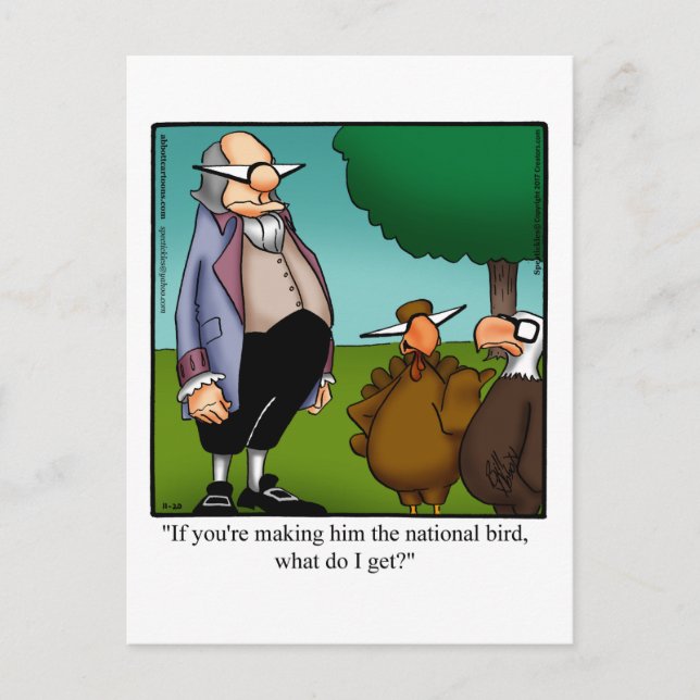 Funny Thanksgiving Humor Postcard “Spectickles” (Front)