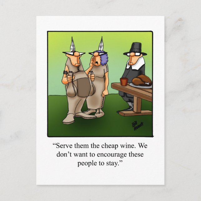 Funny Thanksgiving Humor  Postcards (Front)