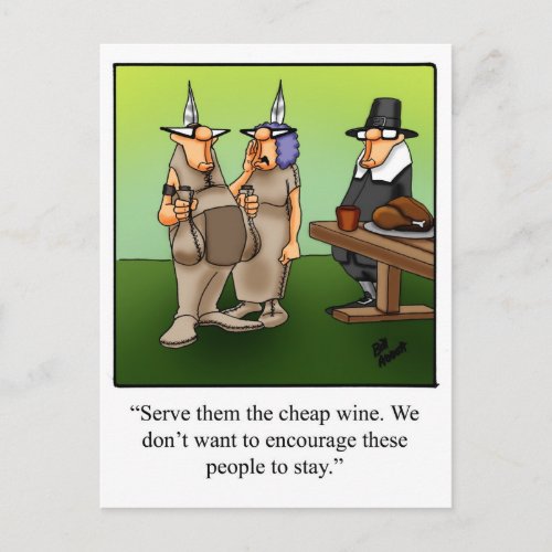 Funny Thanksgiving Humor  Postcards