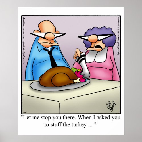 Funny Thanksgiving Humor Poster