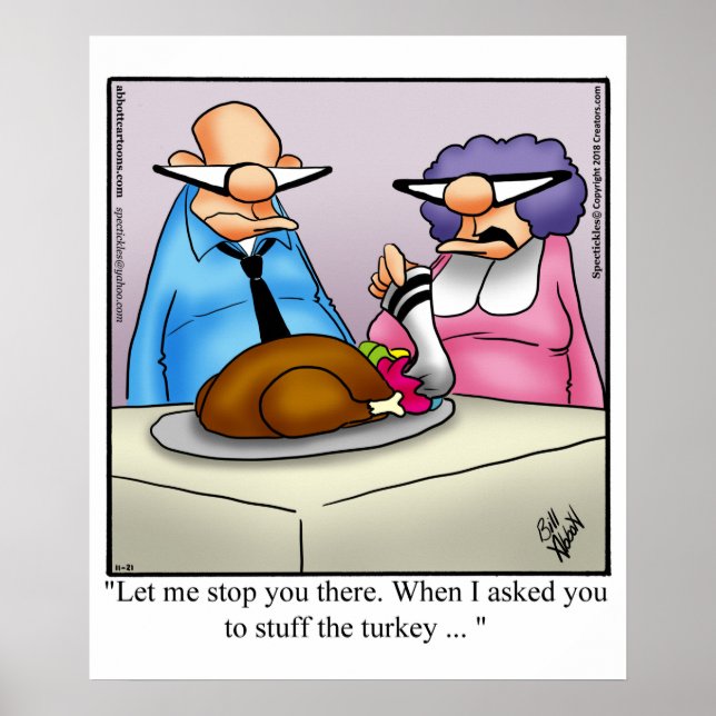 Funny Thanksgiving Humor Poster (Front)