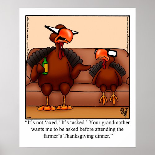 Funny Thanksgiving Humor Poster