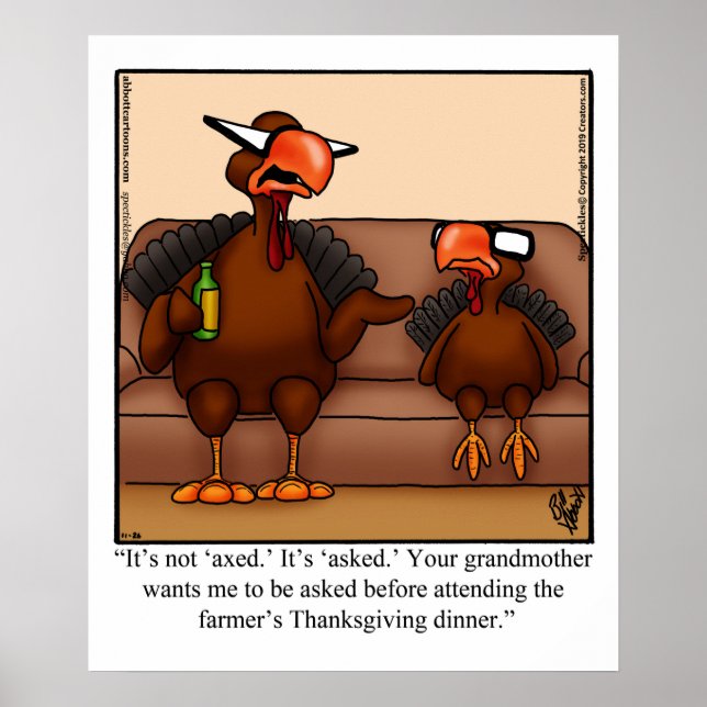 Funny Thanksgiving Humor Poster (Front)