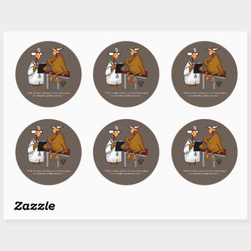 Funny Thanksgiving Humor Round Stickers | Zazzle
