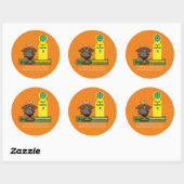 Funny Thanksgiving Humor Round Stickers | Zazzle
