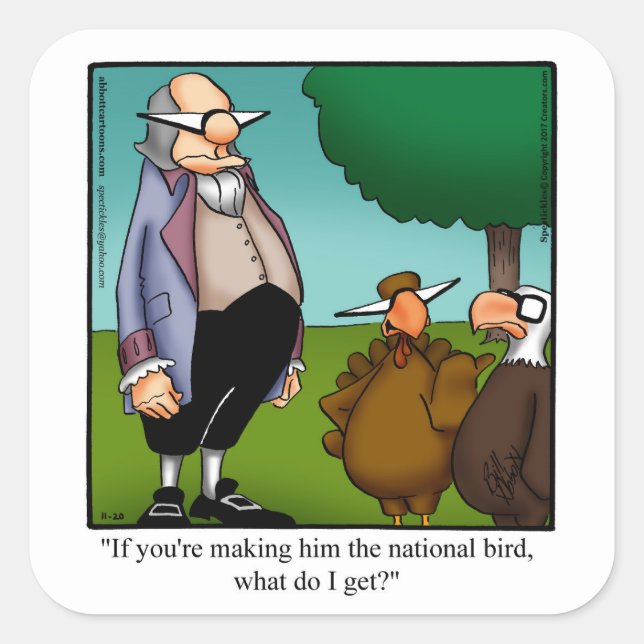 Funny Thanksgiving Humor Stickers (Front)