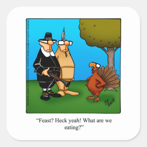 Funny Thanksgiving Humor Stickers