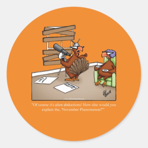 Funny Thanksgiving Humor Stickers