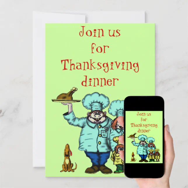 Funny Thanksgiving Invitation Card | Zazzle