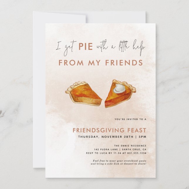 Funny Thanksgiving Invitation Friendsgiving Dinner (Front)