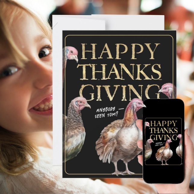 Funny Thanksgiving Missing Turkey Card (Creator Uploaded)