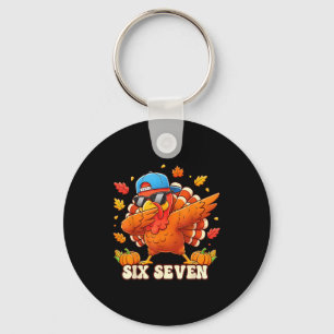 Funny Thanksgiving Outfit Kids Toddler Boys Dab Tu Keychain