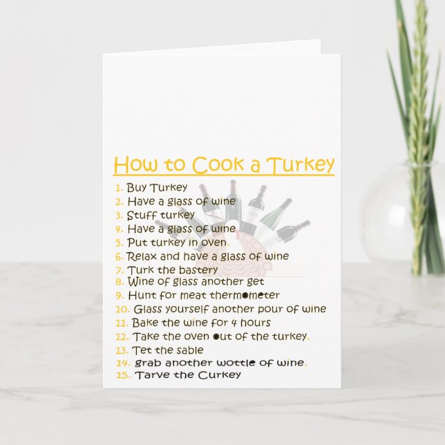 funny Thanksgiving personalize Holiday Card (Front)