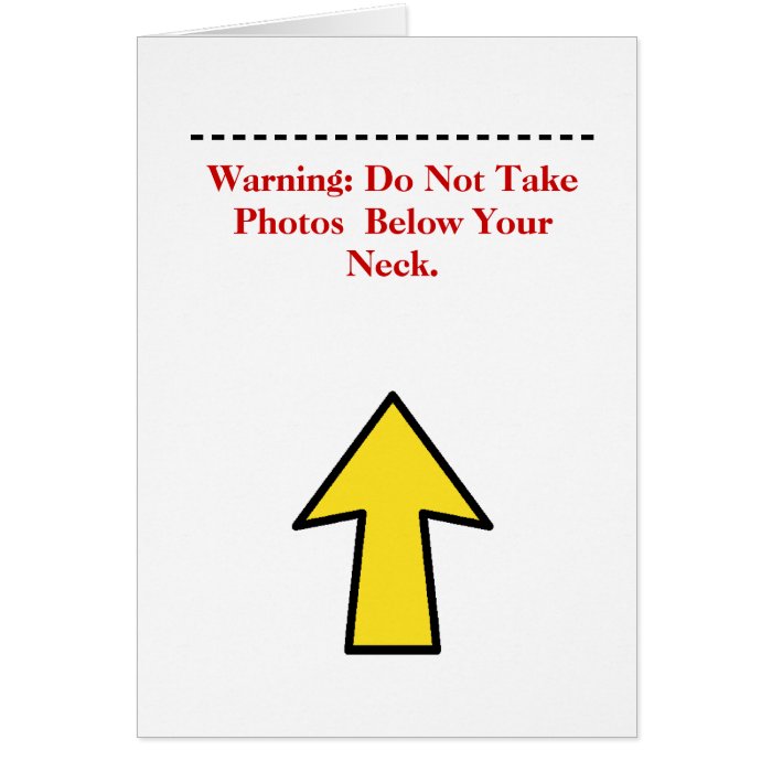 Funny Thanksgiving Photo Warning Greeting Card