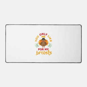 Funny Thanksgiving Pilgrim Turkey Desk Mat
