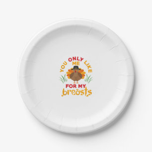 Funny Thanksgiving Pilgrim Turkey Paper Plates
