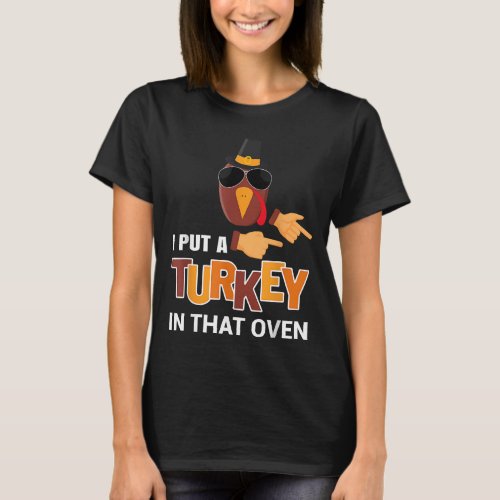 Funny Thanksgiving Pregnancy Announcement Dad To B T_Shirt