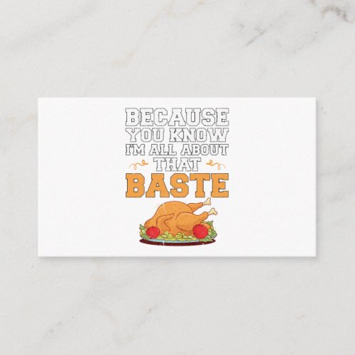 Funny Thanksgiving Quote Turkey Day Pun Kitchen Enclosure Card