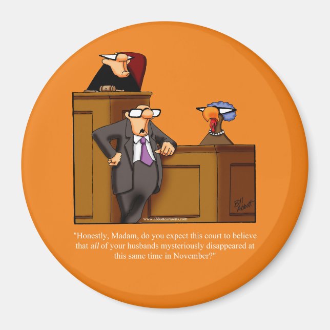 Funny Thanksgiving Refrigerator Magnet (Front)