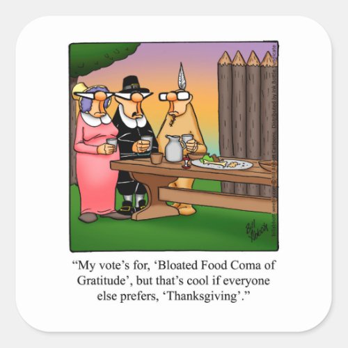 Funny Thanksgiving Stickers Food Coma