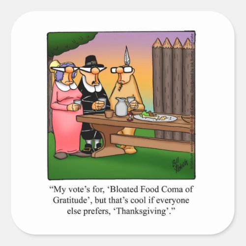 Funny Thanksgiving Stickers Food Coma
