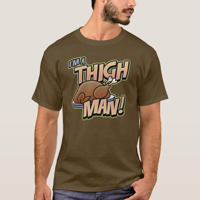 Funny Thanksgiving Thigh Man T-Shirts (Front)