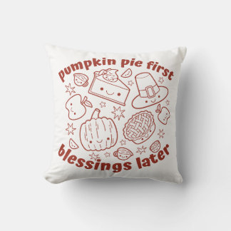 Funny Thanksgiving Throw Pillow