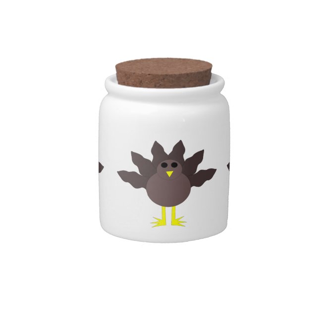 Funny Thanksgiving Turkey Candy Jar (Front)