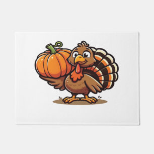 Funny Thanksgiving Turkey Design Family Holiday M Doormat