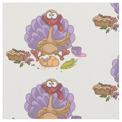 funny thanksgiving turkey fabric