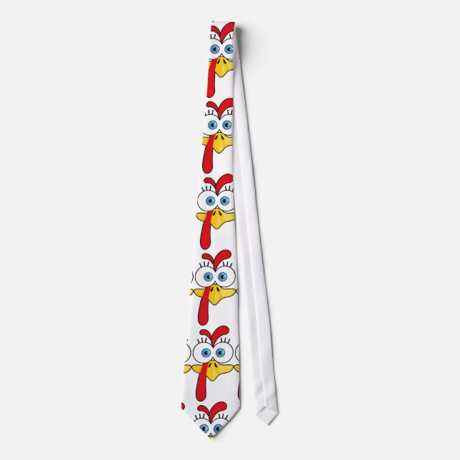 Funny Thanksgiving Turkey Face  Neck Tie (Front)