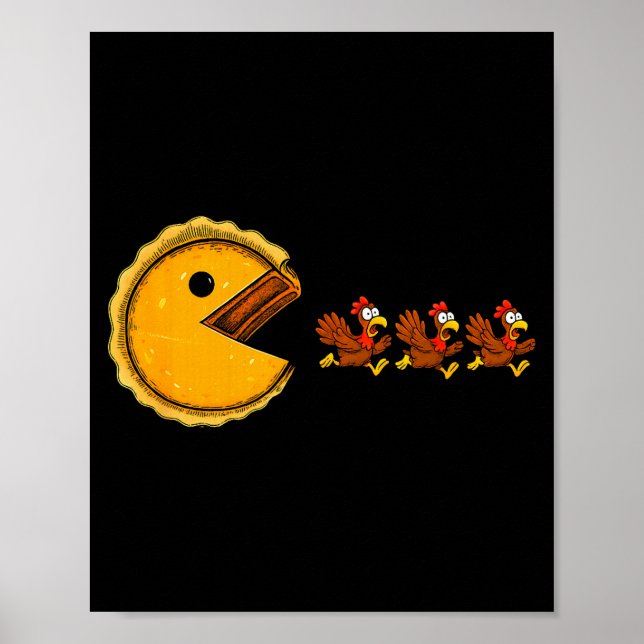Funny Thanksgiving Turkey Gift For Men Women Kids  Poster (Front)