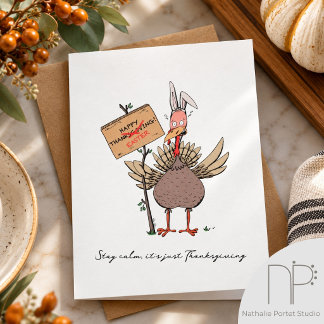 Funny Thanksgiving Turkey  Holiday Card
