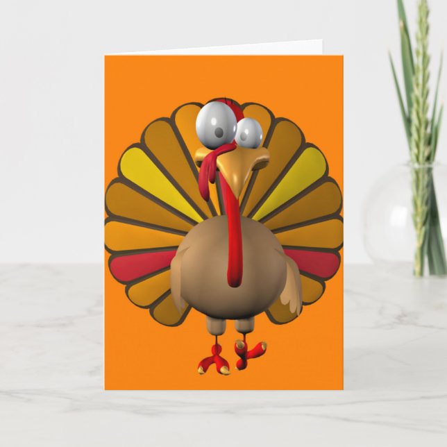 Funny Thanksgiving Turkey Holiday Card (Front)