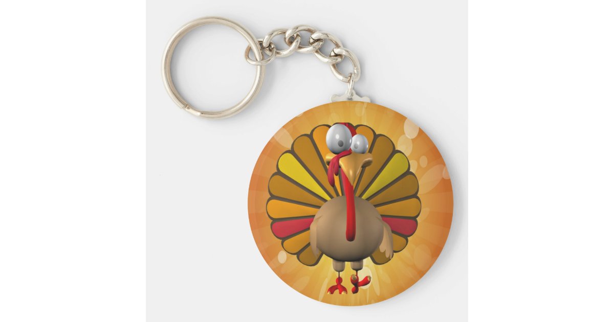Funny Thanksgiving Turkey Keychain