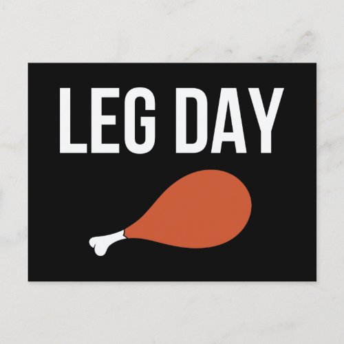 Funny Thanksgiving Turkey Leg Day Holiday Postcard