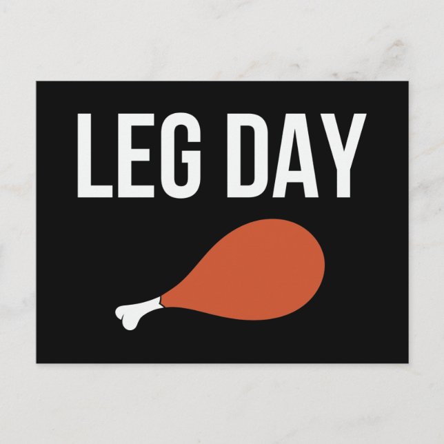 Funny Thanksgiving Turkey Leg Day Holiday Postcard (Front)