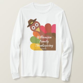 Funny Thanksgiving Turkey Matching Family Custom T-Shirt