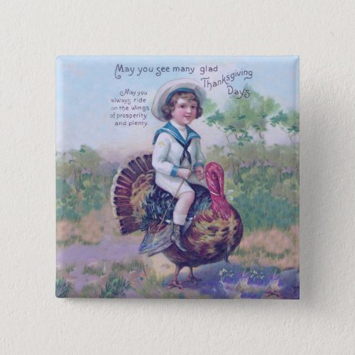 Funny Thanksgiving Turkey Pinback Button