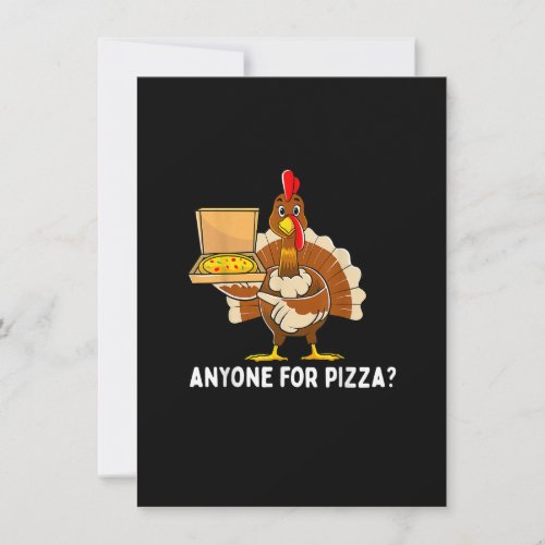 Funny Thanksgiving Turkey Pizza Men Kids Boys Gift Invitation