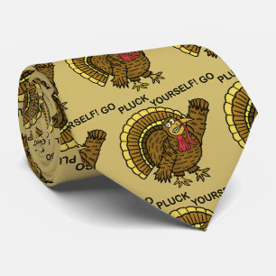 Funny Thanksgiving Turkey Pun Neck Tie