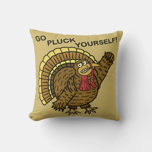 Funny Thanksgiving Turkey Pun Throw Pillow