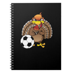 Funny Thanksgiving Turkey Soccer Soccer Gift Notebook