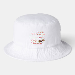 Funny Thanksgiving turkey text. Bucket Hat