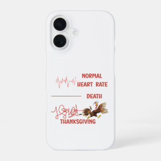 Funny Thanksgiving turkey text. iPhone 16 Case