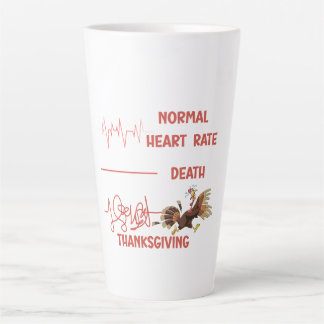 Funny Thanksgiving turkey text. Latte Mug