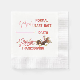 Funny Thanksgiving turkey text. Napkins